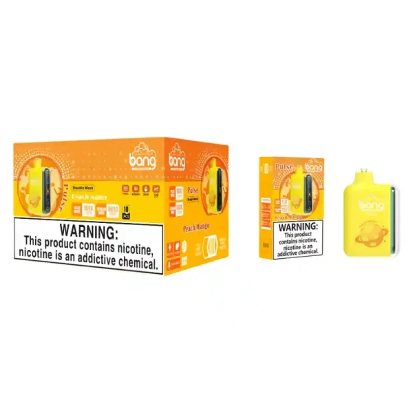 Bang Pulse 18K 18000 Puffs Adjustable Airflow 26ml E-liquid 0% 2% 3% 5% Nicotine Type-C Charging Disposable Vape 38 Bang Pulse 18K 18000 Puffs Adjustable Airflow 26ml E-liquid 0% 2% 3% 5% Nicotine Type-C Charging Disposable Vape