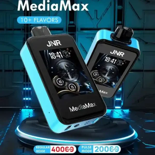 JNR Media Max 40K (40000) Puffs 2.4-Inch Large Screen And Phone Function 5% Nicotine 21mL E-liquid Disposable Vape 1 JNR Media Max 40K (40000) Puffs 2.4-Inch Large Screen And Phone Function 5% Nicotine 21mL E-liquid Disposable Vape