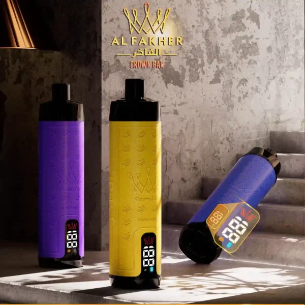 Al Fakher Crown Bar 12K (12000) Puffs 18ML E-liquid Direct-To-Lung (DTL) 750mAh Type-C Battery Disposable Vape 1 Al Fakher Crown Bar 12K (12000) Puffs
