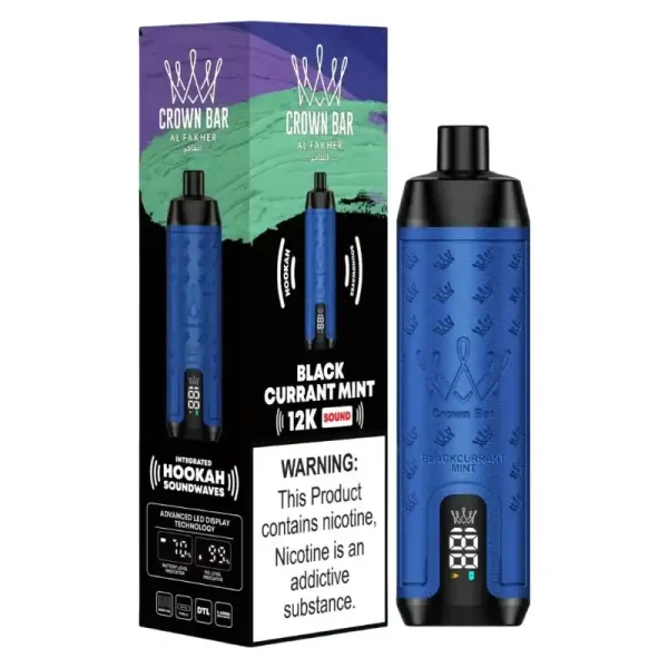 Al Fakher Crown Bar 12K (12000) Puffs 18ML E-liquid Direct-To-Lung (DTL) 750mAh Type-C Battery Disposable Vape 18 Al Fakher Crown Bar 12K (12000) Puffs 22ML E-liquid Direct-To-Lung (DTL) Leather Wrap 600mAh Type-C Battery Disposable Vape