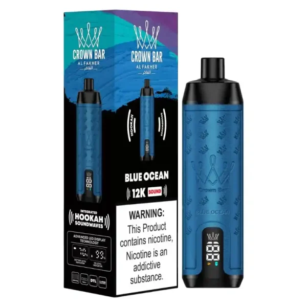 Al Fakher Crown Bar 12K (12000) Puffs 18ML E-liquid Direct-To-Lung (DTL) 750mAh Type-C Battery Disposable Vape 16 Al Fakher Crown Bar 12K (12000) Puffs 22ML E-liquid Direct-To-Lung (DTL) Leather Wrap 600mAh Type-C Battery Disposable Vape