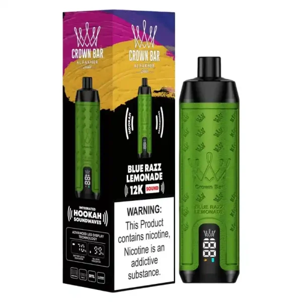 Al Fakher Crown Bar 12K (12000) Puffs 18ML E-liquid Direct-To-Lung (DTL) 750mAh Type-C Battery Disposable Vape 15 Al Fakher Crown Bar 12K (12000) Puffs 22ML E-liquid Direct-To-Lung (DTL) Leather Wrap 600mAh Type-C Battery Disposable Vape