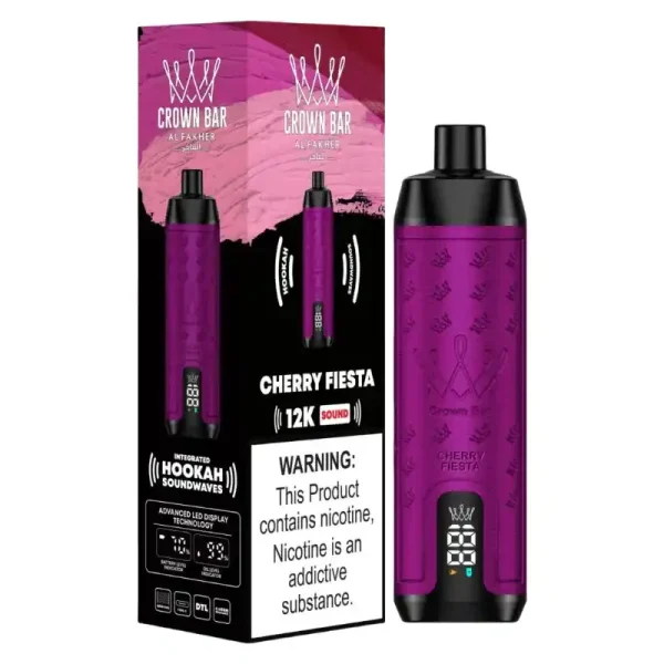 Al Fakher Crown Bar 12K (12000) Puffs 18ML E-liquid Direct-To-Lung (DTL) 750mAh Type-C Battery Disposable Vape 14 Al Fakher Crown Bar 12K (12000) Puffs 22ML E-liquid Direct-To-Lung (DTL) Leather Wrap 600mAh Type-C Battery Disposable Vape