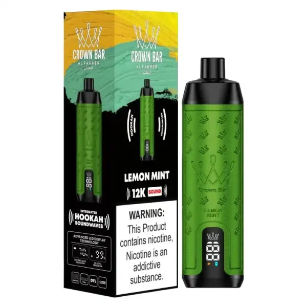 Al Fakher Crown Bar 12K (12000) Puffs 18ML E-liquid Direct-To-Lung (DTL) 750mAh Type-C Battery Disposable Vape 10 Al Fakher Crown Bar 12K (12000) Puffs 22ML E-liquid Direct-To-Lung (DTL) Leather Wrap 600mAh Type-C Battery Disposable Vape