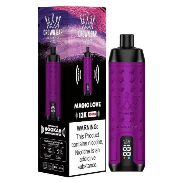 Al Fakher Crown Bar 12K (12000) Puffs 18ML E-liquid Direct-To-Lung (DTL) 750mAh Type-C Battery Disposable Vape 7 Al Fakher Crown Bar 12K (12000) Puffs 22ML E-liquid Direct-To-Lung (DTL) Leather Wrap 600mAh Type-C Battery Disposable Vape