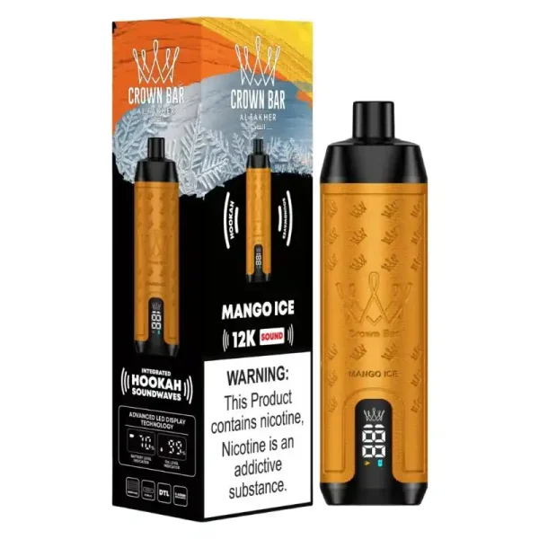 Al Fakher Crown Bar 12K (12000) Puffs 18ML E-liquid Direct-To-Lung (DTL) 750mAh Type-C Battery Disposable Vape 6 Al Fakher Crown Bar 12K (12000) Puffs 22ML E-liquid Direct-To-Lung (DTL) Leather Wrap 600mAh Type-C Battery Disposable Vape