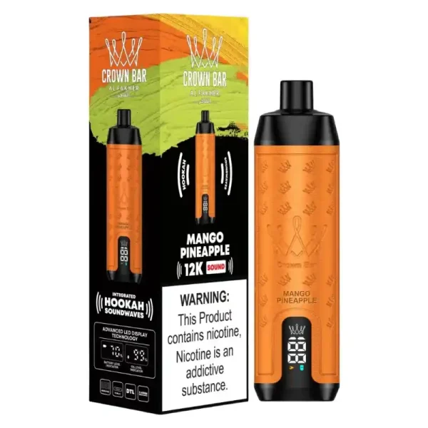 Al Fakher Crown Bar 12K (12000) Puffs 18ML E-liquid Direct-To-Lung (DTL) 750mAh Type-C Battery Disposable Vape 5 Al Fakher Crown Bar 12K (12000) Puffs 22ML E-liquid Direct-To-Lung (DTL) Leather Wrap 600mAh Type-C Battery Disposable Vape
