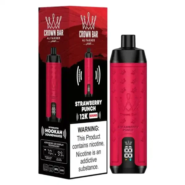 Al Fakher Crown Bar 12K (12000) Puffs 18ML E-liquid Direct-To-Lung (DTL) 750mAh Type-C Battery Disposable Vape 3 Al Fakher Crown Bar 12K (12000) Puffs 22ML E-liquid Direct-To-Lung (DTL) Leather Wrap 600mAh Type-C Battery Disposable Vape