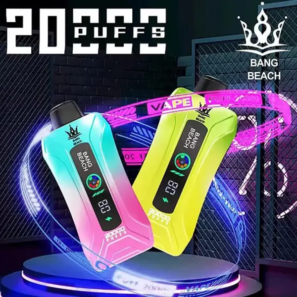 Bang Beach 20K (20000) Puffs LED Display Adjustable Airflow 35 ml E-liquid 650mAh Battery 0% 2% 3% 5% Nicotine Disposable Vape 1 Bang Beach 20K(20000) Puffs LED Display Adjustable airflow 35 ml E-liquid 650mAh Battery 0% 2% 3% 5% Nicotine Disposable Vape