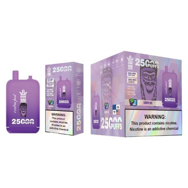Bang King 25K 25000 Puffs Dual Pods 46ml E-liquid 0% 2% 3% 5% Nicotine Type-C Charging Disposable Vape 37 Bang King 25000 puff Disposable Vape 25k Dual Pods