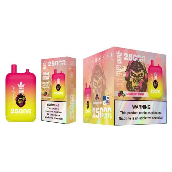 Bang King 25K 25000 Puffs Dual Pods 46ml E-liquid 0% 2% 3% 5% Nicotine Type-C Charging Disposable Vape 34 Bang King 25000 puff Disposable Vape 25k Dual Pods