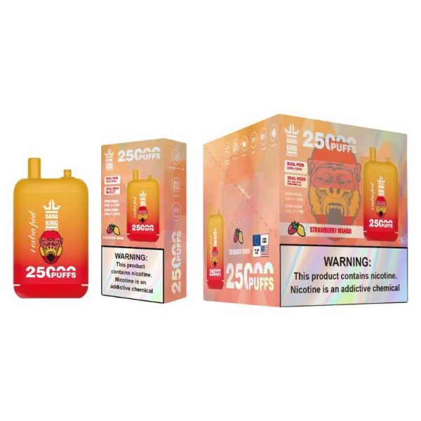 Bang King 25K 25000 Puffs Dual Pods 46ml E-liquid 0% 2% 3% 5% Nicotine Type-C Charging Disposable Vape 33 Bang King 25000 puff Disposable Vape 25k Dual Pods