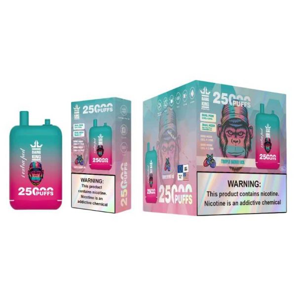 Bang King 25K 25000 Puffs Dual Pods 46ml E-liquid 0% 2% 3% 5% Nicotine Type-C Charging Disposable Vape 31 Bang King 25000 puff Disposable Vape 25k Dual Pods