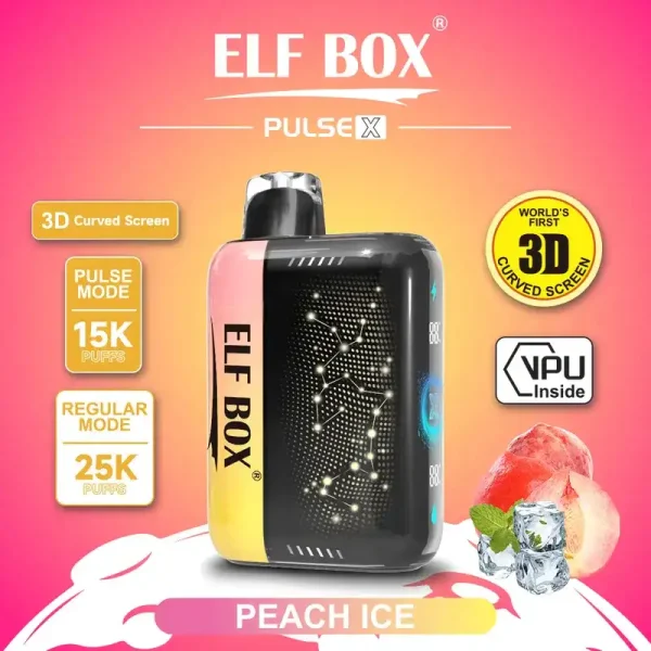 ELF Box Pulse X 25k (25000) Puffs 3D Curved Screen 18ml E-liquid Beautiful Disposable Vape 6 ELF BOX PULSE X 25k (25000) Puffs 3D Curved Screen 18ml E-liquid Beautiful Disposable Vape
