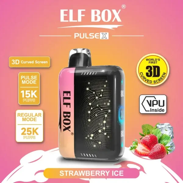 ELF Box Pulse X 25k (25000) Puffs 3D Curved Screen 18ml E-liquid Beautiful Disposable Vape 3 ELF BOX PULSE X 25k (25000) Puffs 3D Curved Screen 18ml E-liquid Beautiful Disposable Vape