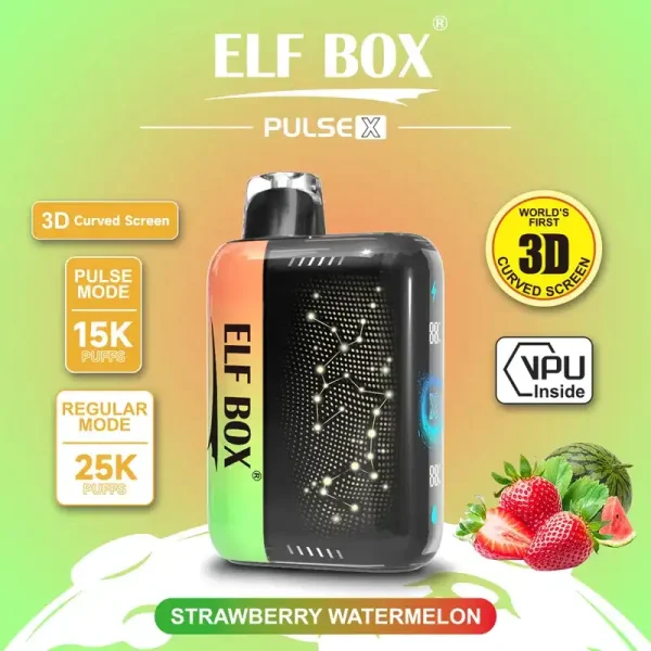 ELF Box Pulse X 25k (25000) Puffs 3D Curved Screen 18ml E-liquid Beautiful Disposable Vape 2 ELF BOX PULSE X 25k (25000) Puffs 3D Curved Screen 18ml E-liquid Beautiful Disposable Vape