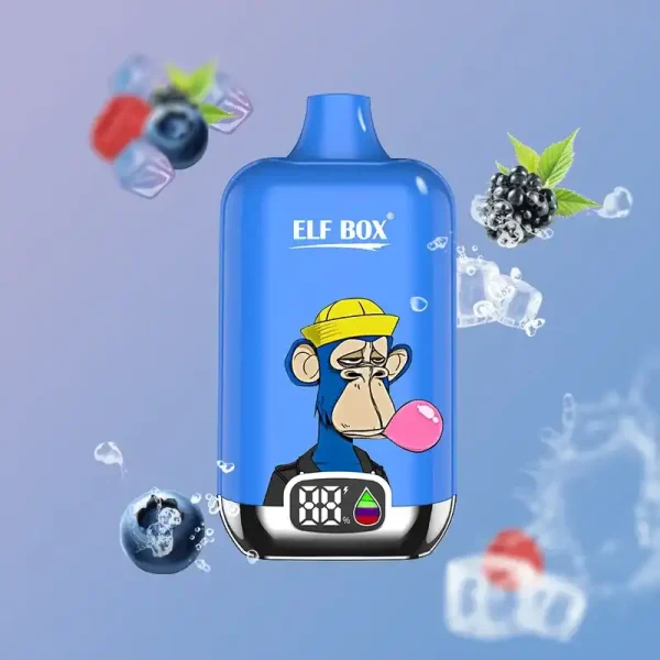ELF Box Digital 12K (12000) Puffs LED Display 25ml E-liquid 0% 2% 3% 5% Nicotine Type-C Rechargeable Disposable Vape 3 ELF Box Digital 12K(12000) puffs LED Display 25ml E-liquid 0% 2% 3% 5% Nicotine Type-C Rechargeable Disposable Vape