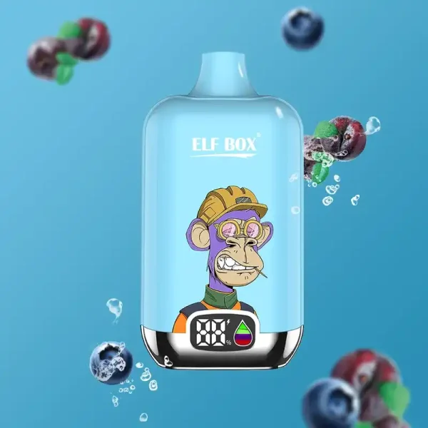 ELF Box Digital 12K (12000) Puffs LED Display 25ml E-liquid 0% 2% 3% 5% Nicotine Type-C Rechargeable Disposable Vape 2 ELF Box Digital 12K(12000) puffs LED Display 25ml E-liquid 0% 2% 3% 5% Nicotine Type-C Rechargeable Disposable Vape