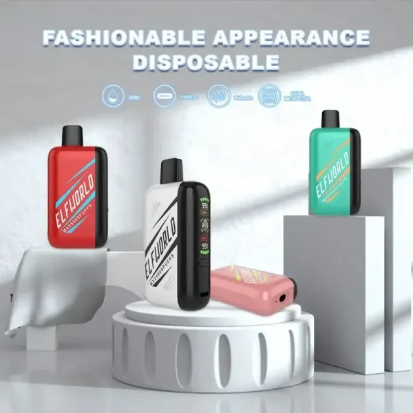 Elfworld MX 25K (25000) Puffs 0% 2% 3% 5% Nicotine 3D LCD Screen Display Disposable Vape 2 Elfworld MX25000 Puffs nicotine strengths: 0%, 2%, 3%, and 5% 3D LCD screen Display Disposable Vape