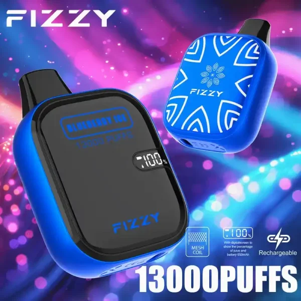 Fizzy Boom 13K (13000) Puffs 21ML E-liquid Mesh Coil LCD Screen 650mAh Rechargeable Battery 2 5% Nicotine Disposable Vape 2 Fizzy Boom 13K (13000) Puffs 21ML E-liquid Mesh Coil LCD Screen 650mAh Rechargeable Battery 2 5% Nicotine Disposable Vape