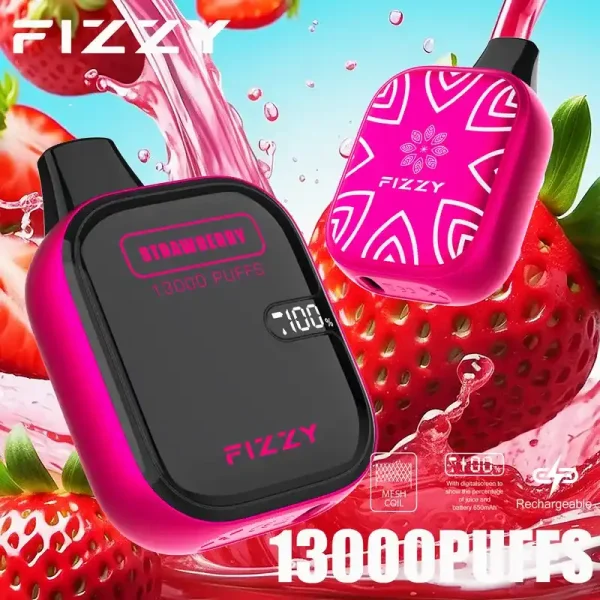 Fizzy Boom 13K (13000) Puffs 21ML E-liquid Mesh Coil LCD Screen 650mAh Rechargeable Battery 2 5% Nicotine Disposable Vape 10 Fizzy Boom 13K (13000) Puffs 21ML E-liquid Mesh Coil LCD Screen 650mAh Rechargeable Battery 2 5% Nicotine Disposable Vape