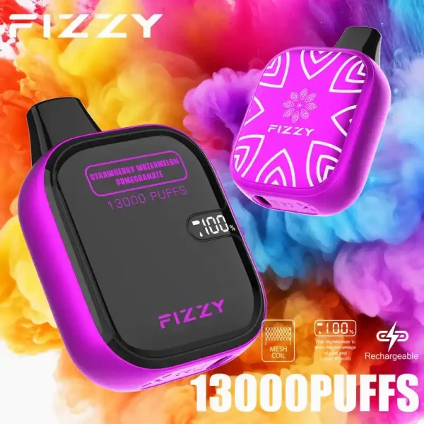Fizzy Boom 13K (13000) Puffs 21ML E-liquid Mesh Coil LCD Screen 650mAh Rechargeable Battery 2 5% Nicotine Disposable Vape 11 Fizzy Boom 13K (13000) Puffs 21ML E-liquid Mesh Coil LCD Screen 650mAh Rechargeable Battery 2 5% Nicotine Disposable Vape