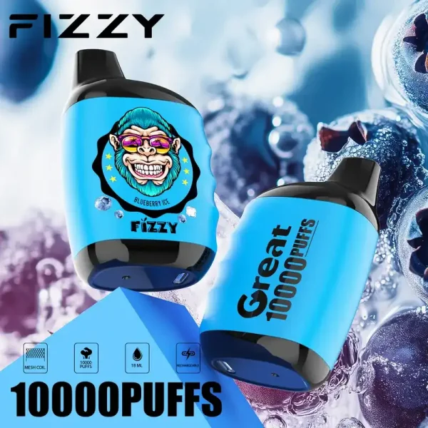 Fizzy Great 10K (10000) Puffs 18ML E-liquid Mesh Coil 650 mAh Battery 2% 5% Nicotine 10flavors Disposable Vape 33 Fizzy Great 10K (10000) Puffs 18ML E-liquid Mesh Coil 650 mAh Battery 2% 5% Nicotine 10flavors Disposable Vape