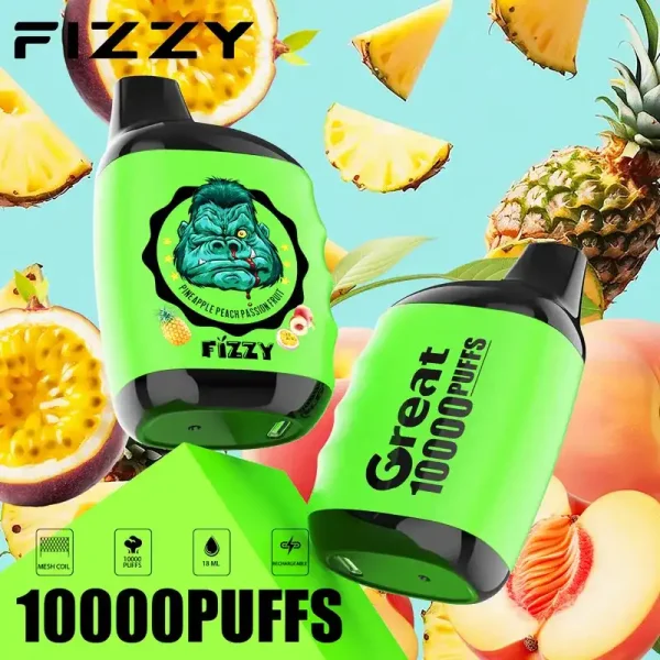 Fizzy Great 10K (10000) Puffs 18ML E-liquid Mesh Coil 650 mAh Battery 2% 5% Nicotine 10flavors Disposable Vape 27 Fizzy Great 10K (10000) Puffs 18ML E-liquid Mesh Coil 650 mAh Battery 2% 5% Nicotine 10flavors Disposable Vape