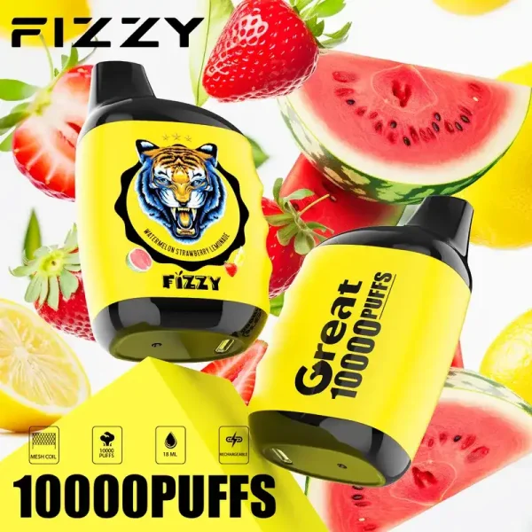 Fizzy Great 10K (10000) Puffs 18ML E-liquid Mesh Coil 650 mAh Battery 2% 5% Nicotine 10flavors Disposable Vape 24 Fizzy Great 10K (10000) Puffs 18ML E-liquid Mesh Coil 650 mAh Battery 2% 5% Nicotine 10flavors Disposable Vape