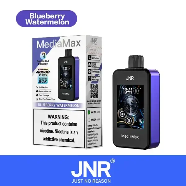 JNR Media Max 40K (40000) Puffs 2.4-Inch Large Screen And Phone Function 5% Nicotine 21mL E-liquid Disposable Vape 2 JNR Media Max 40K (40000) Puffs 2.4-Inch Large Screen And Phone Function 5% Nicotine 21mL E-liquid Disposable Vape