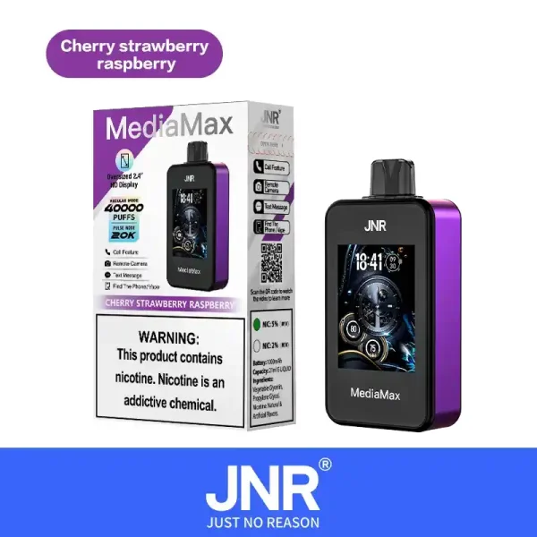 JNR Media Max 40K (40000) Puffs 2.4-Inch Large Screen And Phone Function 5% Nicotine 21mL E-liquid Disposable Vape 4 JNR Media Max 40K (40000) Puffs 2.4-Inch Large Screen And Phone Function 5% Nicotine 21mL E-liquid Disposable Vape