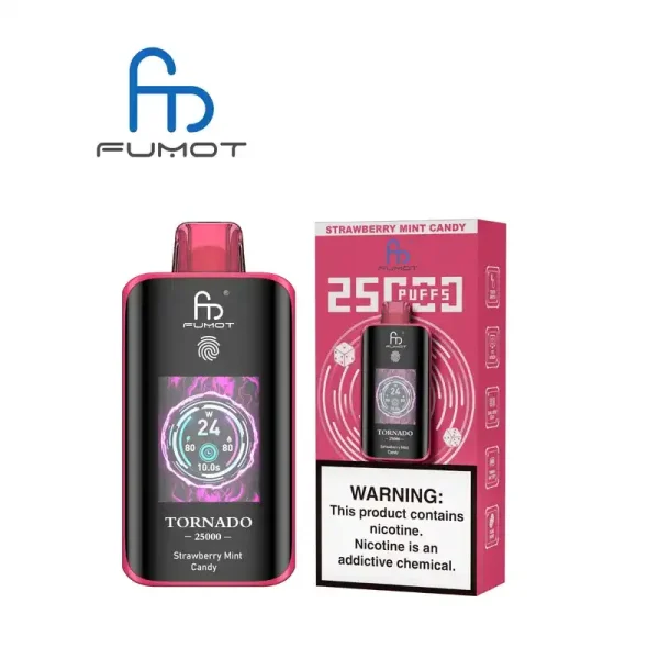 RandM Fumot Tornado 25K (25000) Puffs 3D Curved Screen 2% 5% Nicotine 700mAh Rechargeable Battery Touch Switch Disposable Vape 21 RandM Fumot Tornado 25K (25000) Puffs 3D Curved Screen 2% 5% Nicotine 700mAh Rechargeable Battery  Touch Switch Disposable Vape
