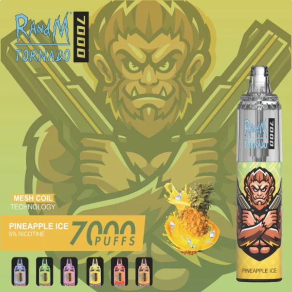 RandM Tornado 7K (7000) Puffs 14ml E-liquid 850mAh Battery 2% 5% Nicotine Rechargeable (type-C) Disposable Vape 20 RandM Tornado 7K (7000) Puffs 14ml E-liquid 850mAh Battery 2% 5% Nicotine Rechargeable (type-C) Disposable Vape
