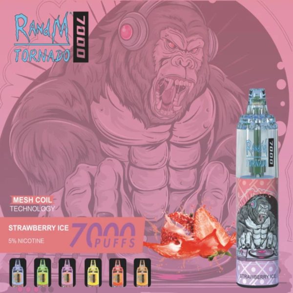 RandM Tornado 7K (7000) Puffs 14ml E-liquid 850mAh Battery 2% 5% Nicotine Rechargeable (type-C) Disposable Vape 25 RandM Tornado 7K (7000) Puffs 14ml E-liquid 850mAh Battery 2% 5% Nicotine Rechargeable (type-C) Disposable Vape