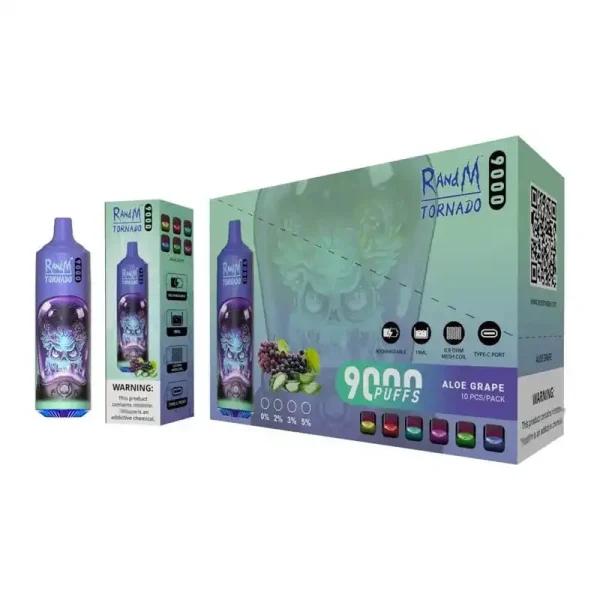 RandM Tornado 9K (9000) Puffs 850mAh Battery 18ml E-juice 2% 5% Nicotine RGB Light Disposable Vape 12 RandM Tornado 9K (9000) Puffs 850mAh Battery 18ml E-juice 2% 5% Nicotine RGB Light Disposable Vape