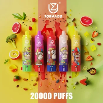 Home 37 UZY Tornado 20K (20000) Puffs 2% 5% Nicotine 28ml E-liquid LED Display Type-C Rechargeable Disposable Vape Pen