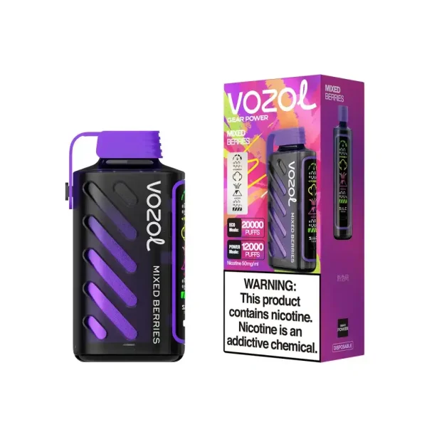 Vozol Gear Power 20K (20000) Puffs Full Screen Display 20mL E-liquid 2% 5% Nicotine USB Type-C Charging Disposable Vape 45 Vozol Gear Power 20K (20000) Puffs Full Screen Display 20mL E-liquid 2% 5% Nicotine USB Type-C Charging Disposable Vape