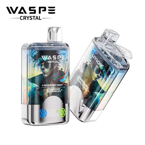 WASPE Crystal Double Flavors 40K (40000) Puffs 32mL E-liquid 0% 2% 5% Nicotine Smart LED Display Type-C Charging Disposable Vape 2 WASPE Crystal Double Flavors 40K (40000) Puffs 32mL E-liquid 0% 2% 5% Nicotine Smart LED Display Type-C Charging Disposable Vape
