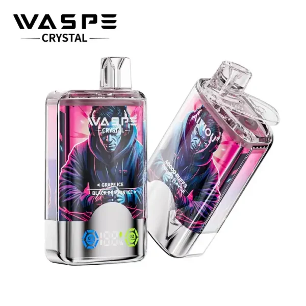 WASPE Crystal Double Flavors 40K (40000) Puffs 32mL E-liquid 0% 2% 5% Nicotine Smart LED Display Type-C Charging Disposable Vape 5 WASPE Crystal Double Flavors 40K (40000) Puffs 32mL E-liquid 0% 2% 5% Nicotine Smart LED Display Type-C Charging Disposable Vape