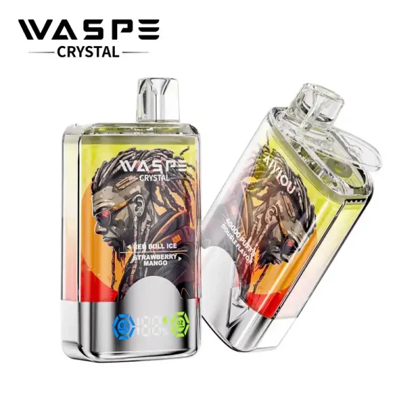 WASPE Crystal Double Flavors 40K (40000) Puffs 32mL E-liquid 0% 2% 5% Nicotine Smart LED Display Type-C Charging Disposable Vape 8 WASPE Crystal Double Flavors 40K (40000) Puffs 32mL E-liquid 0% 2% 5% Nicotine Smart LED Display Type-C Charging Disposable Vape