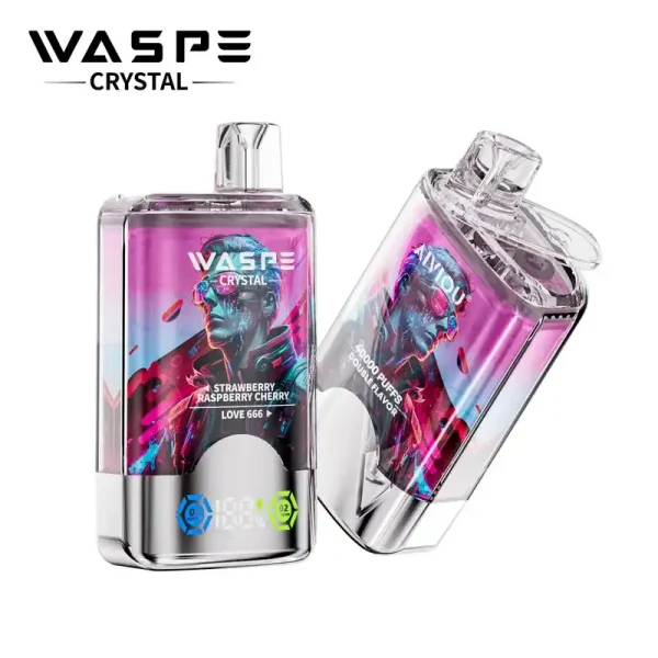 WASPE Crystal Double Flavors 40K (40000) Puffs 32mL E-liquid 0% 2% 5% Nicotine Smart LED Display Type-C Charging Disposable Vape 11 WASPE Crystal Double Flavors 40K (40000) Puffs 32mL E-liquid 0% 2% 5% Nicotine Smart LED Display Type-C Charging Disposable Vape