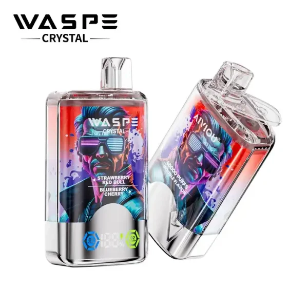 WASPE Crystal Double Flavors 40K (40000) Puffs 32mL E-liquid 0% 2% 5% Nicotine Smart LED Display Type-C Charging Disposable Vape 12 WASPE Crystal Double Flavors 40K (40000) Puffs 32mL E-liquid 0% 2% 5% Nicotine Smart LED Display Type-C Charging Disposable Vape