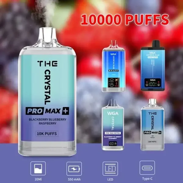 WGA Crystal Pro Max 10K (10000) Puffs 20ml E-liquid 2% 5% Nicotine Type-C Charging 550mAh Battery Disposable Vape 1 WGA Crystal Pro Max 10K (10000) Puffs 20ml E-liquid 2% 5% Nicotine Type-C Charging 550mAh Battery Disposable Vape vapes88.com